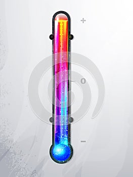 Thermometer icon of hot and cold indicator. EPS10,