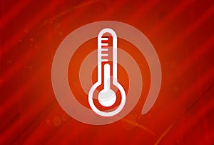 Thermometer icon isolated on abstract red gradient magnificence background