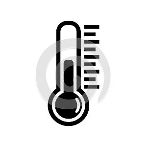 Thermometer icon or temperature symbol, vector and illustration