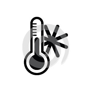 Thermometer icon vector. Cold weather icon. Temperature sign