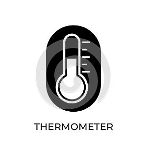Thermometer icon vector illustration. Medical Thermometer vector design illustration isolated on white background. Thermometer