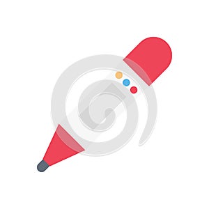 Thermometer vector flat colour icon