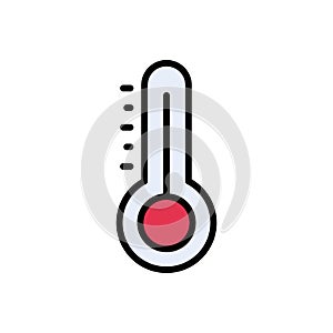 Thermometer vector line colour icon