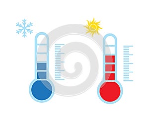 Thermometer Icon on a white back