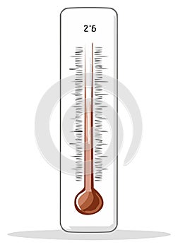 Thermometer Illustration Showing Temperature, Measuring, Showing Degrees
