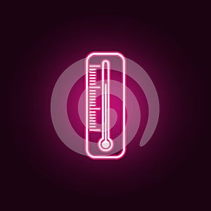 Thermometer line neon icon. Elements of Sciense set. Simple icon for websites, web design, mobile app, info graphics