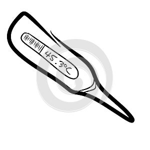 thermometer measuring instrument body temperature vector template icon