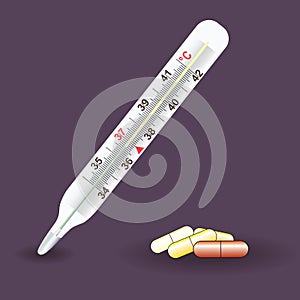 Thermometer medical Celsius photo