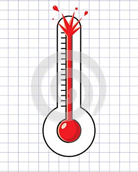 Thermometer overheat and break