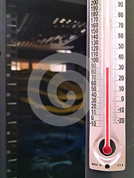 Thermometer registers high heat in office and tech space