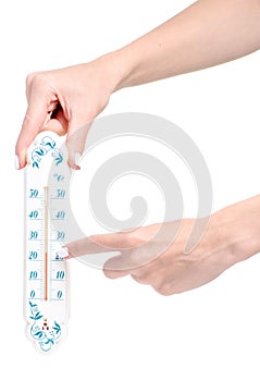 Thermometer room in hand