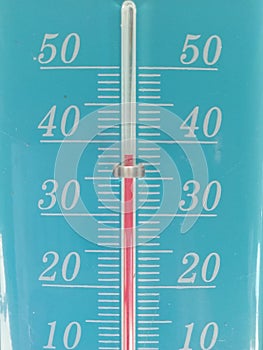 Thermometer showing 38 degrees centigrade