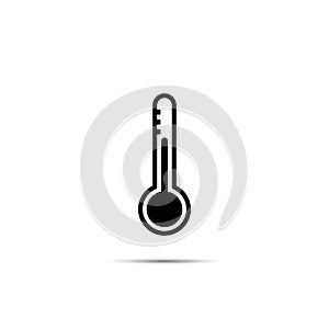 Thermometer. Single flat icon on white background. Vector illustration. EPS10