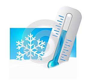 Thermometer in the snow