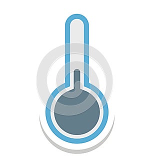 Thermometer, Temperature Color Isolated Vector Icon