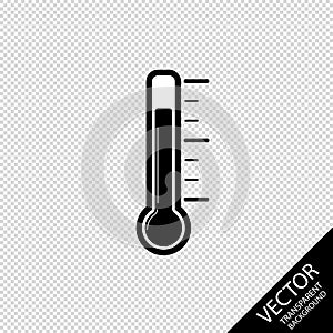 Thermometer Temperature Icon - Vector Illustration - Isolated On Transparent Background