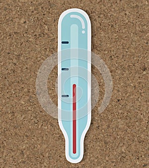 Thermometer temperature measurement tool icon