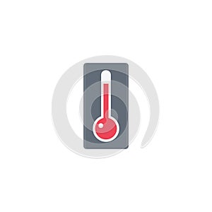Thermometer vector flat colour icon