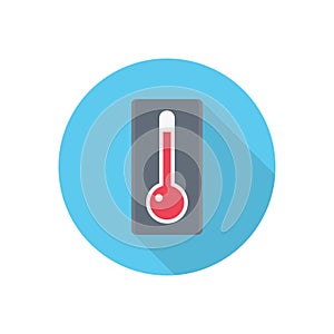 Thermometer vector flat colour icon