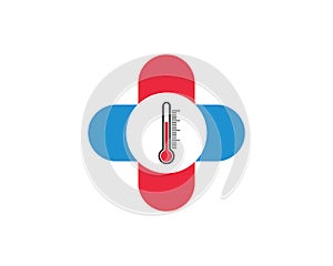 thermometer vector icon illustration