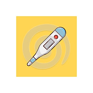 Thermometer vector flat colour icon