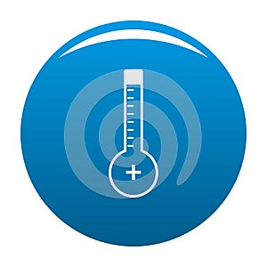 Thermometer warmly icon blue vector