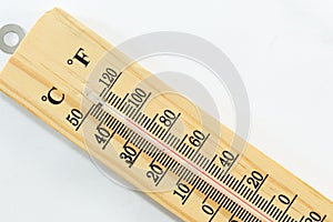 Thermometer on white