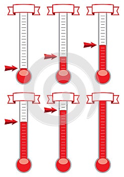 thermometers, vector photo
