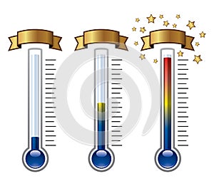 thermometers, vector photo