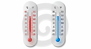 Thermometers Showing Different Temperatures