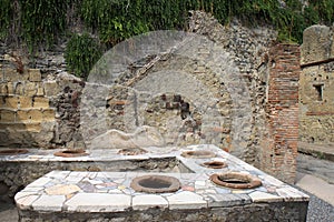 Thermopolium in Roman Herculaneum, Italy