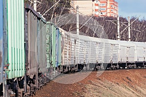 Thermos carriages in the freight train.