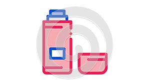 thermos with liquid Icon Animation