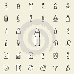 thermos for water dusk icon. Drinks & Beverages icons universal set for web and mobile