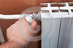 Thermostat of home heat radiator