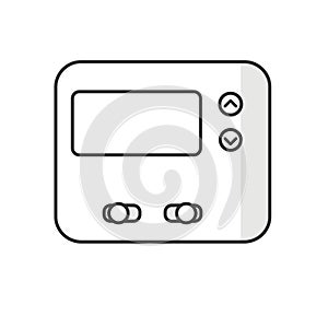 Thermostat icon isolated on white