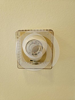 Thermostat with protective cover for people can not adjust with out key