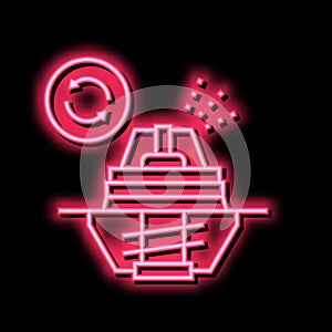 thermostat replacement neon glow icon illustration