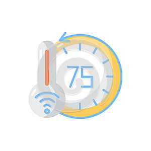 Thermostat vector flat color icon