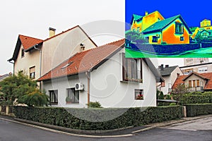 Thermovision image on House