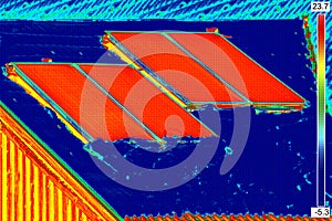 Thermovision image of Photovoltaic Solar Panels