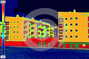 Thermovision image on Residential building