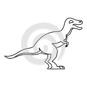 Theropod icon, outline style