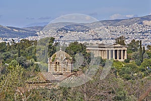 Theseion temple and holy Apostles church