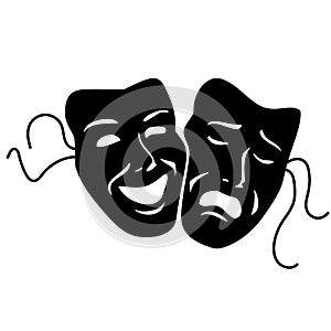 Thespian mask vector eps illustration by crafteroks photo