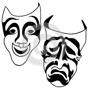 Thespian mask vector eps illustration by crafteroks photo