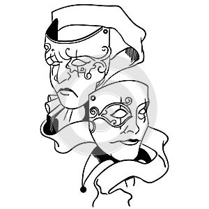 Thespian mask vector eps illustration by crafteroks photo