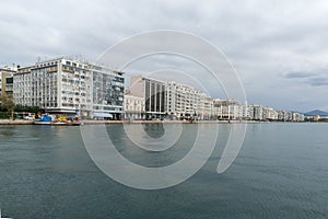 Amazing view of embankment of city of Thessaloniki, Central Macedonia, Greece