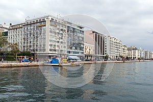 Amazing view of embankment of city of Thessaloniki, Central Macedonia, Greece