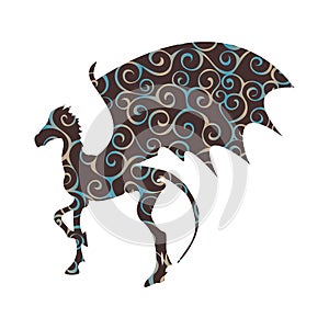 Thestral skeleton horse pattern silhouette mythical animal fanta